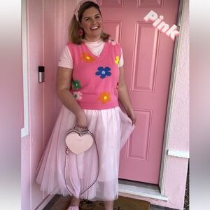 Elegant Pink Tulle Skirt